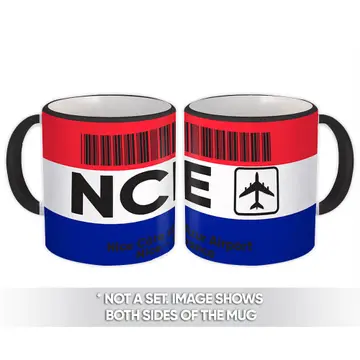 France Nice Côte d'Azur Airport NCE : Gift Mug Travel Airline Pilot AIRPORT