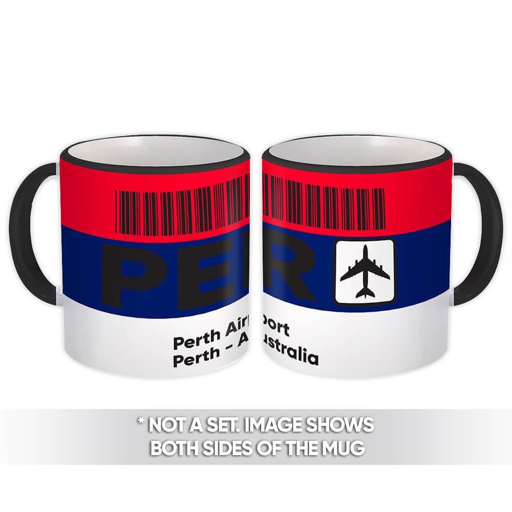 Gift Mug : Australia Perth Airport PER Travel Airline Pilot AIRPORT