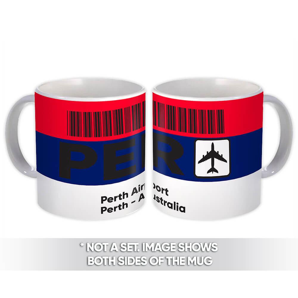 Gift Mug : Australia Perth Airport PER Travel Airline Pilot AIRPORT