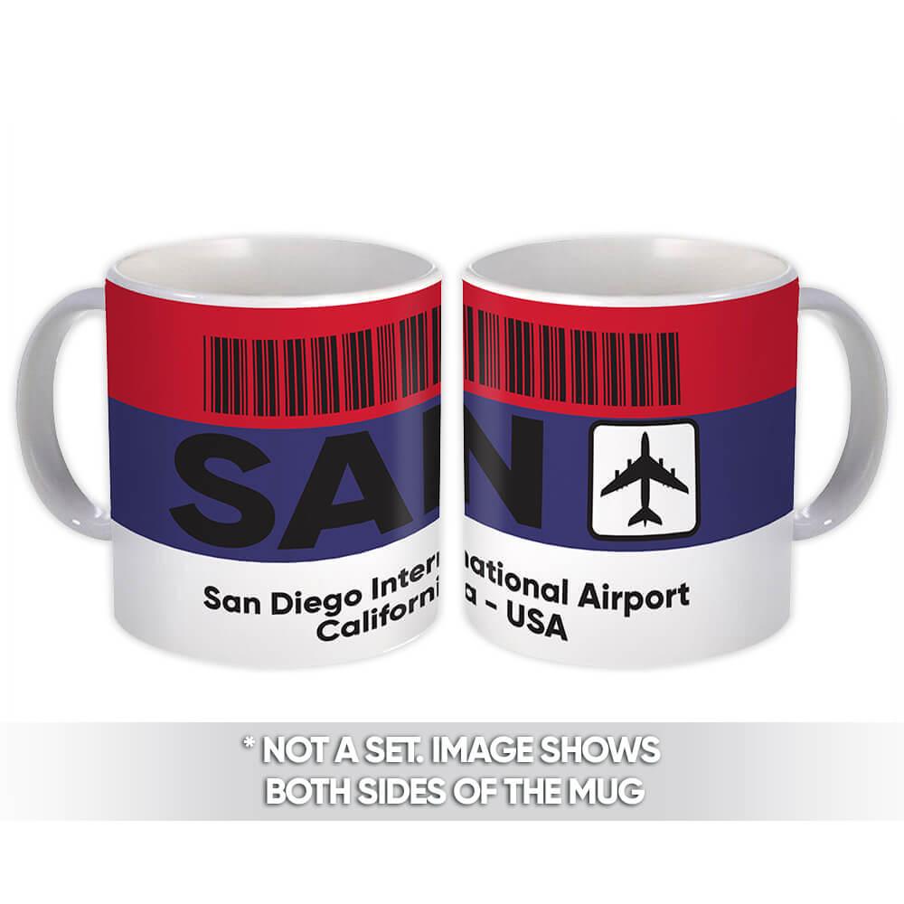 Gift Mug : USA San Diego Airport California SAN Travel Airline Pilot AIRPORT