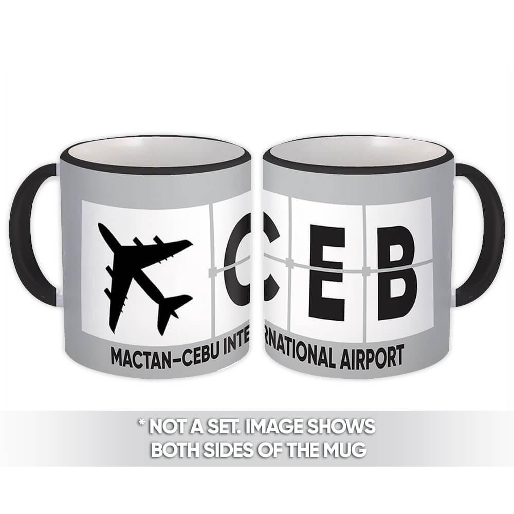 Gift Mug : Philippines Mactan-Cebu Airport CEB Airline Travel Pilot AIRPORT