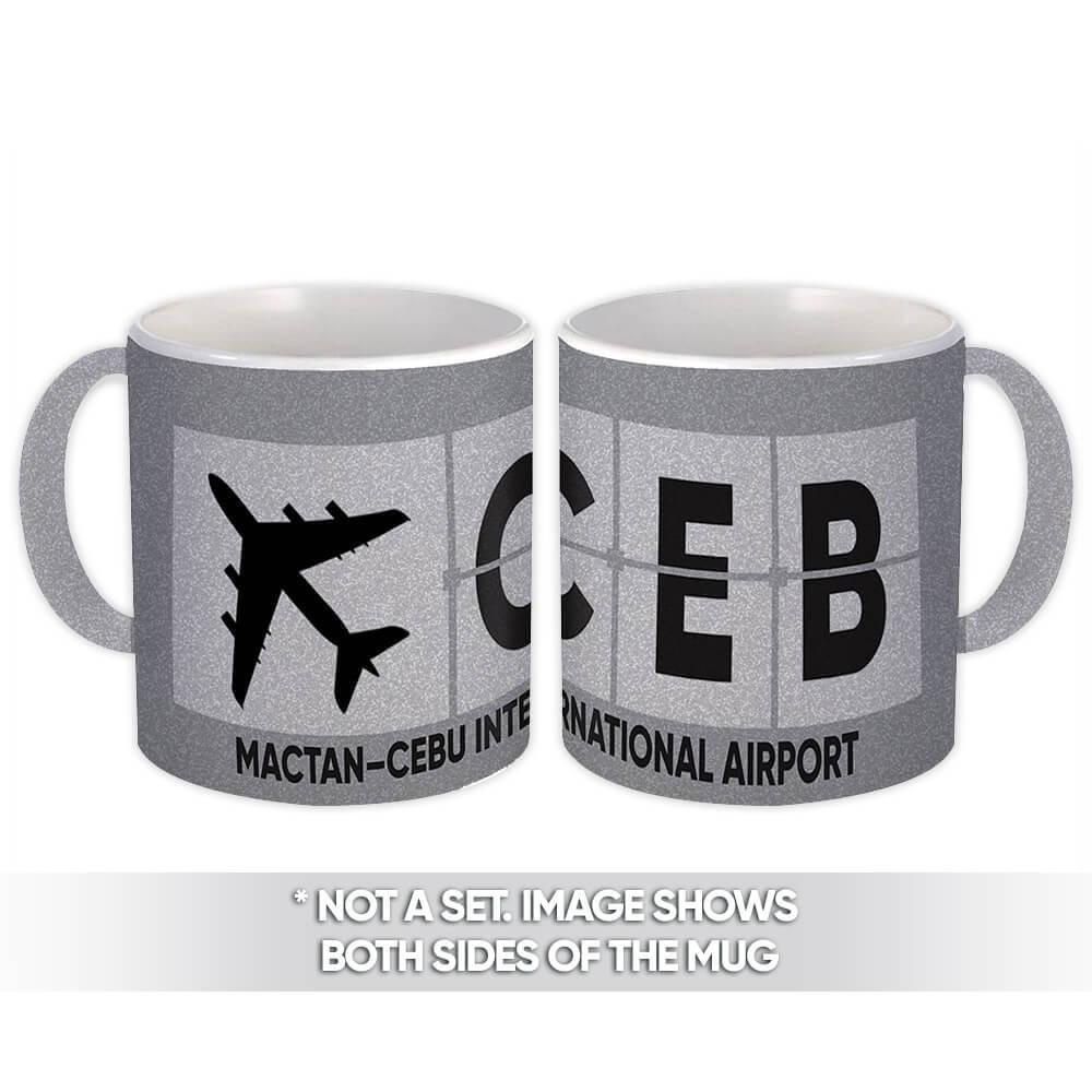 Gift Mug : Philippines Mactan-Cebu Airport CEB Airline Travel Pilot AIRPORT