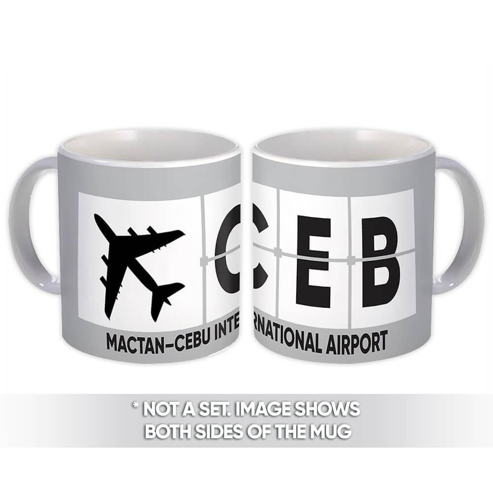 Gift Mug : Philippines Mactan-Cebu Airport CEB Airline Travel Pilot AIRPORT