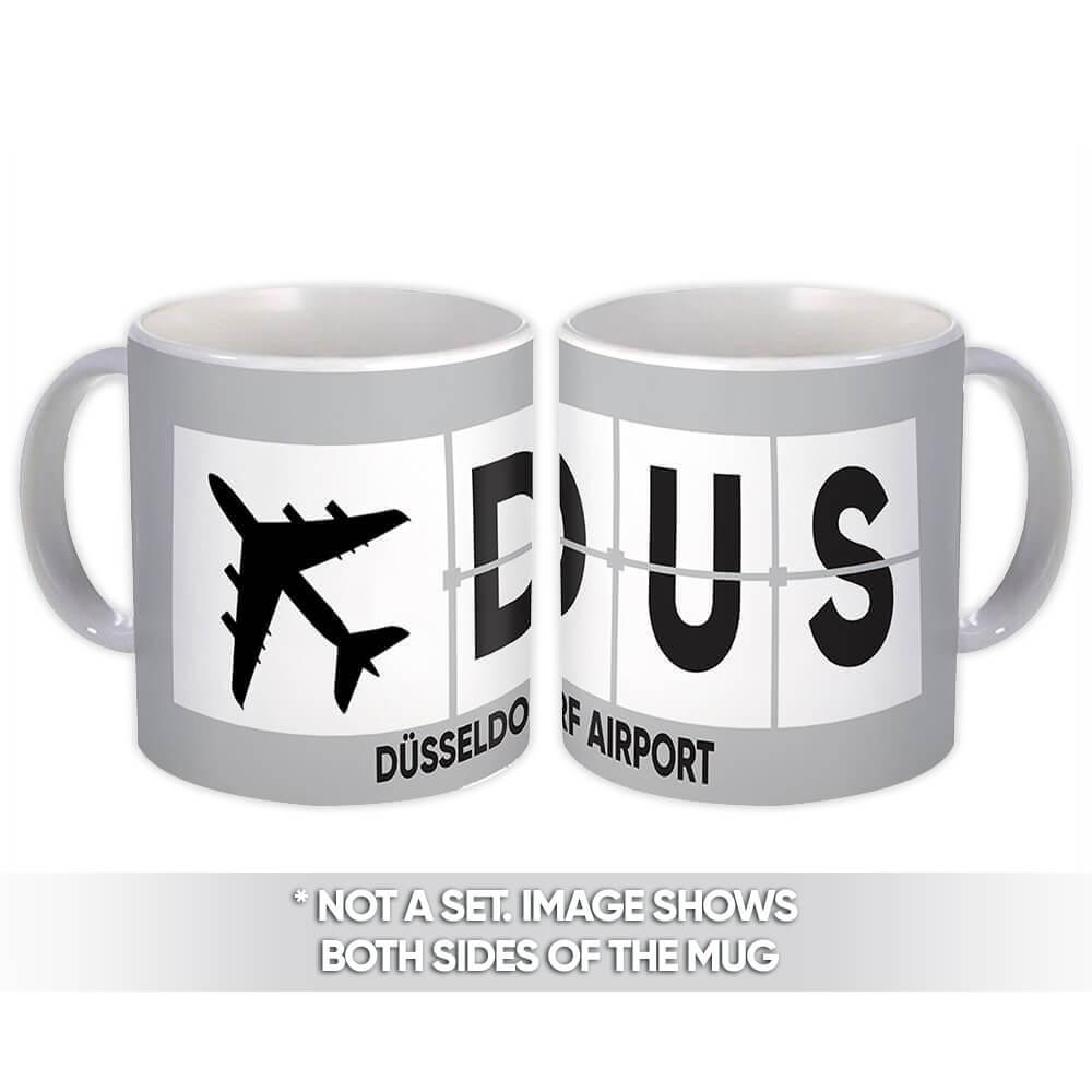 Gift Mug : Germany Düsseldorf Airport DUS Airline Travel Pilot AIRPORT