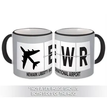 USA Newark Airport New Jersey EWR : Gift Mug Airline Travel Pilot AIRPORT