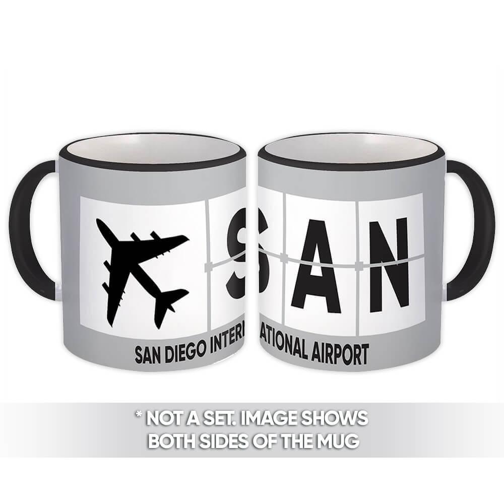 Gift Mug : USA San Diego Airport California SAN Airline Travel Pilot AIRPORT