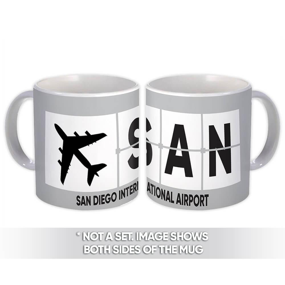 Gift Mug : USA San Diego Airport California SAN Airline Travel Pilot AIRPORT