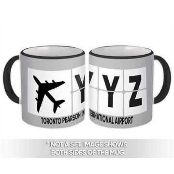 Canada Toronto Pearson Airport YYZ : Gift Mug Airline Travel Pilot AIRPORT