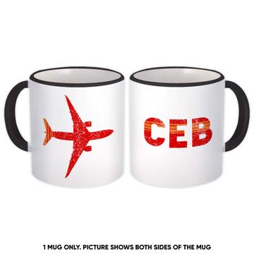 Philippines MactanÃ   ¢??Cebu Airport CEB : Gift Mug Travel Airline Pilot AIRPORT