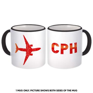 Denmark Copenhagen Airport Kastrup CPH : Gift Mug Travel Airline Pilot AIRPORT