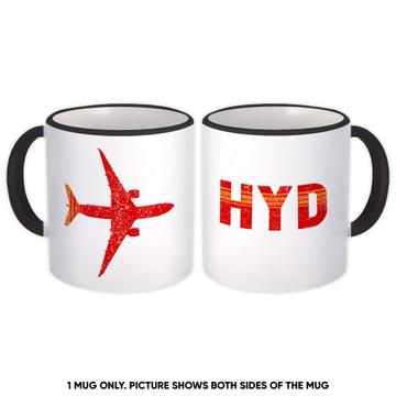 India Gandhi Airport Hyderabad HYD : Gift Mug Travel Airline Pilot AIRPORT