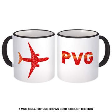 China Shanghai Pudong Airport PVG : Gift Mug Travel Airline Pilot AIRPORT