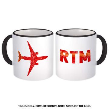 Netherlands Rotterdam The Hague Airport RTM : Gift Mug Travel Airline Pilot
