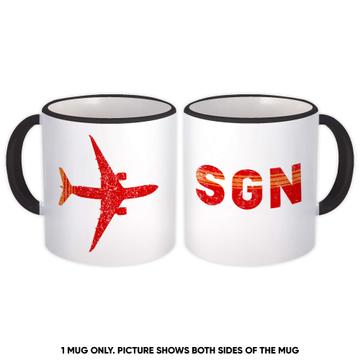 Vietnam Airport Ho Chi Minh City SGN : Gift Mug Travel Airline Pilot AIRPORT
