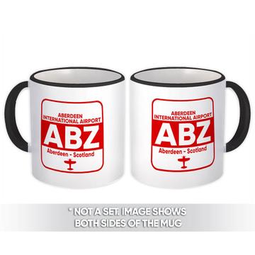 Scotland Aberdeen Airport ABZ : Gift Mug Airline Travel Crew Code Pilot AIRPORT