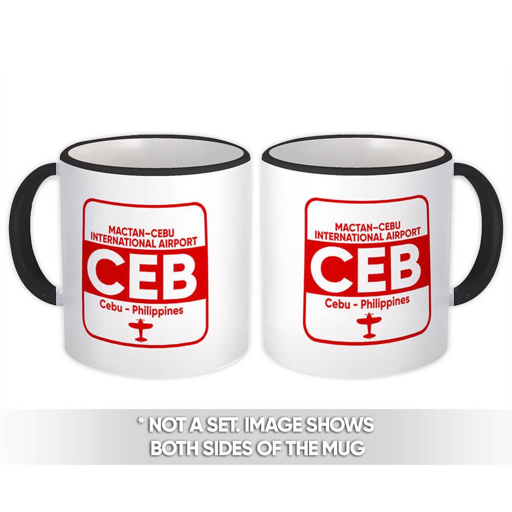 Gift Mug : Philippines Mactan-Cebu Airport CEB Travel Airline Pilot AIRPORT