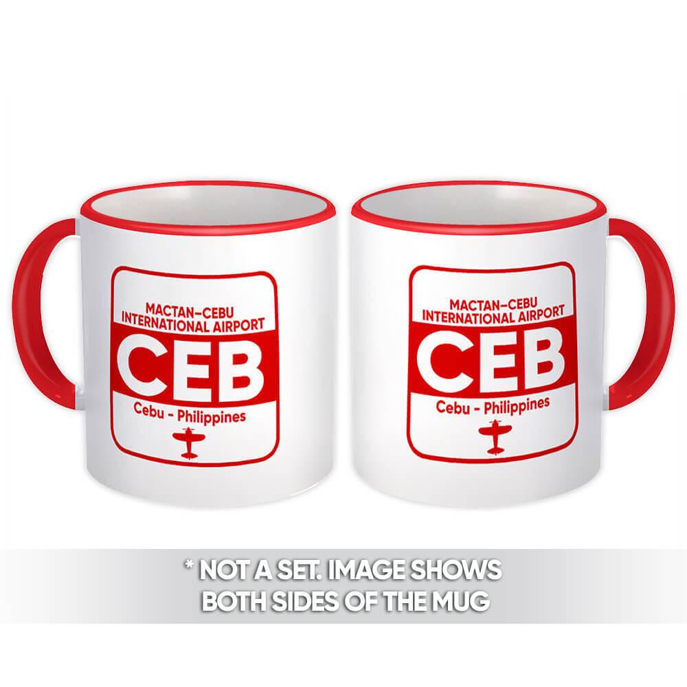 Gift Mug : Philippines Mactan-Cebu Airport CEB Travel Airline Pilot AIRPORT