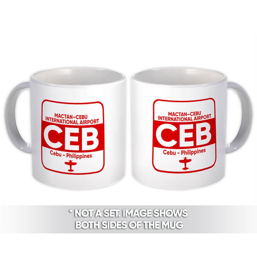 Gift Mug : Philippines Mactan-Cebu Airport CEB Travel Airline Pilot AIRPORT