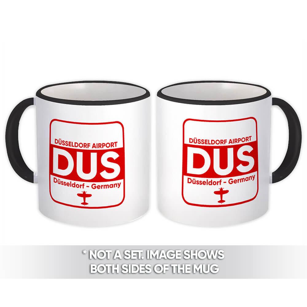 Gift Mug : Germany Düsseldorf Airport DUS Travel Airline Pilot AIRPORT