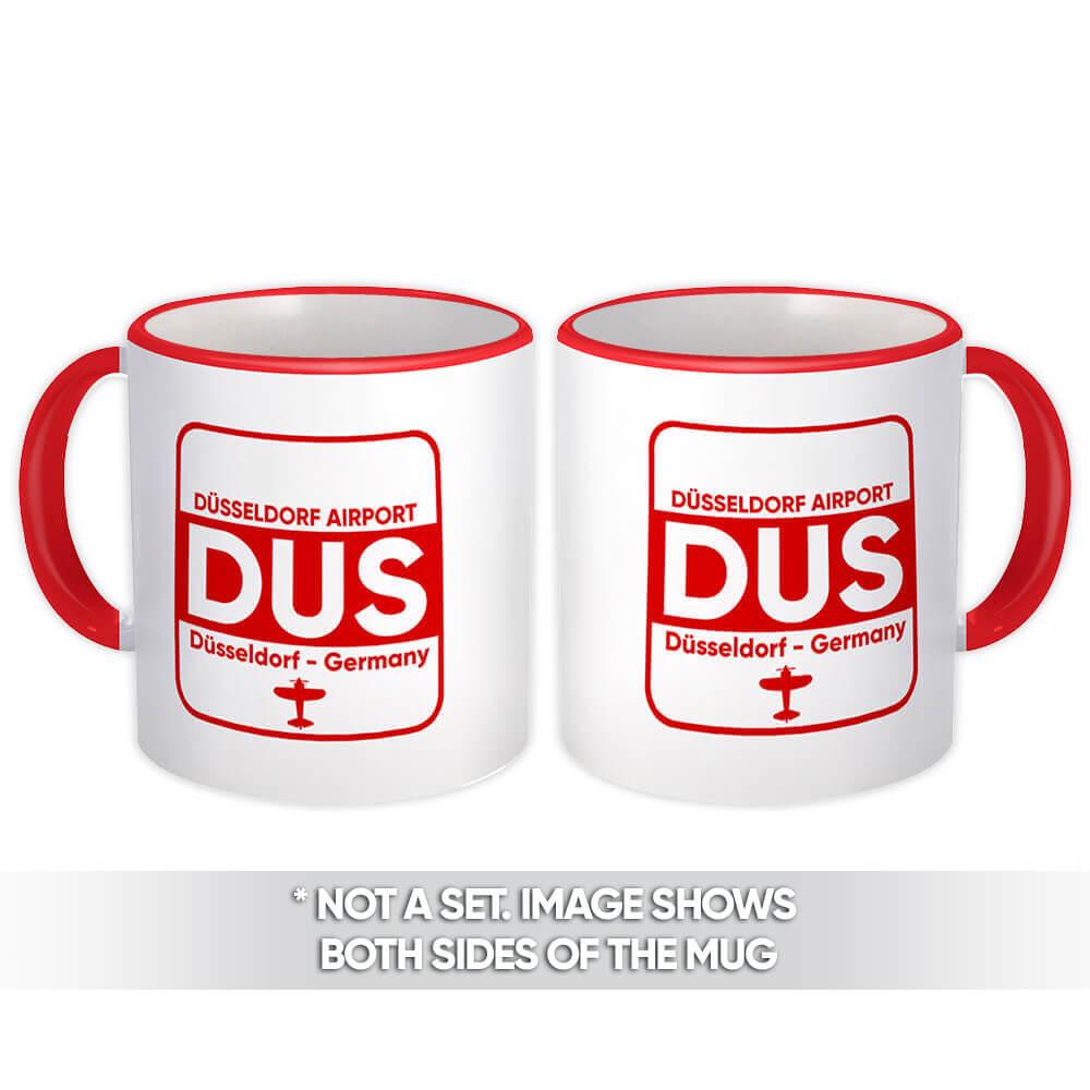 Gift Mug : Germany Düsseldorf Airport DUS Travel Airline Pilot AIRPORT