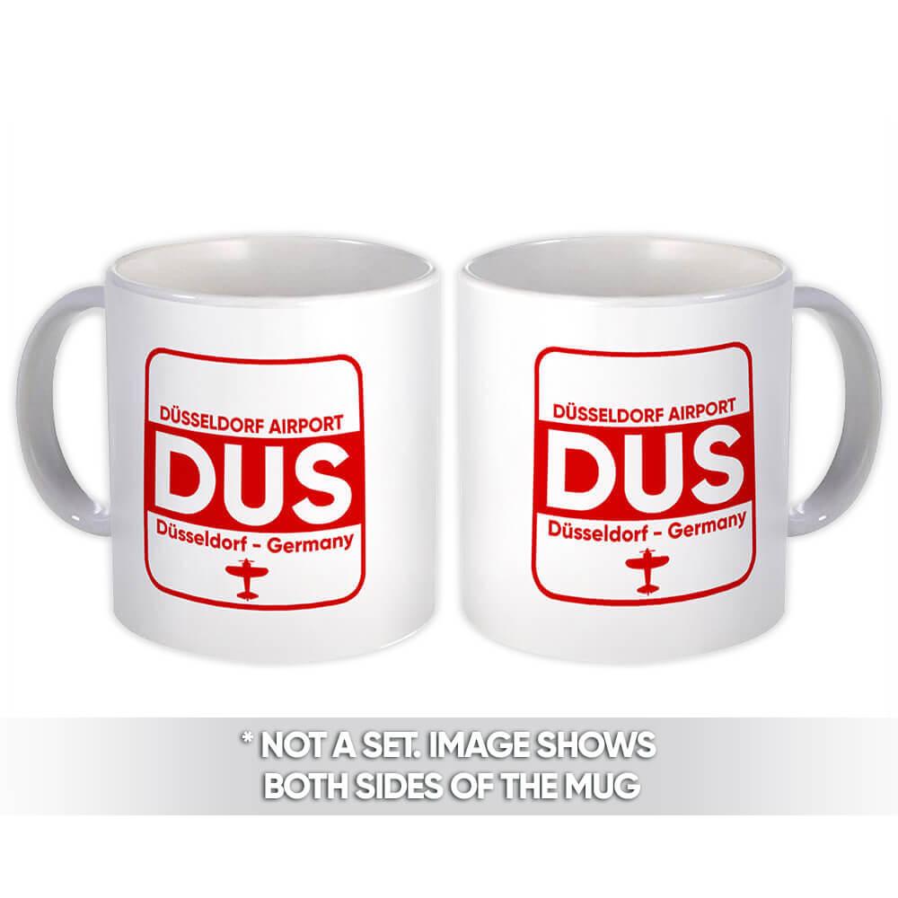 Gift Mug : Germany Düsseldorf Airport DUS Travel Airline Pilot AIRPORT