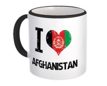 I Love Afghanistan : Gift Mug Heart Flag Country Crest Afghan Expat