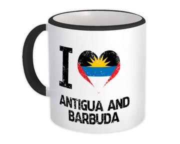 I Love Antigua and Barbuda : Gift Mug Heart Flag Country Crest Citizen of Expat