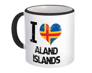 I Love Aland Islands : Gift Mug Heart Flag Country Crest Expat
