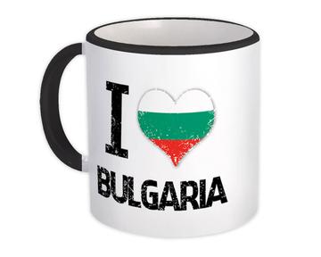 I Love Bulgaria : Gift Mug Heart Flag Country Crest Bulgarian Expat