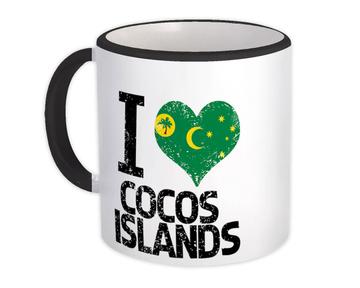 I Love Cocos Islands : Gift Mug Heart Flag Country Crest Expat