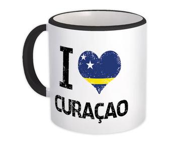 I Love Curaçao : Gift Mug Heart Flag Country Crest Expat