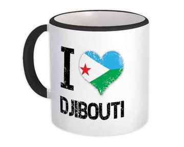 I Love Djibouti : Gift Mug Heart Flag Country Crest Djiboutian Expat