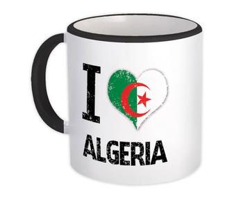 I Love Algeria : Gift Mug Heart Flag Country Crest Algerian Expat