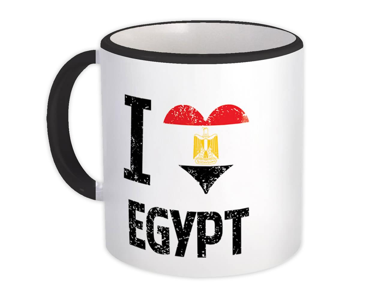 Gift Mug : I Love Egypt Heart Flag Country Crest Egyptian Expat