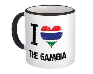 I Love The Gambia : Gift Mug Heart Flag Country Crest Expat