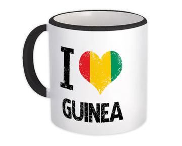 I Love Guinea : Gift Mug Heart Flag Country Crest Guinean Expat