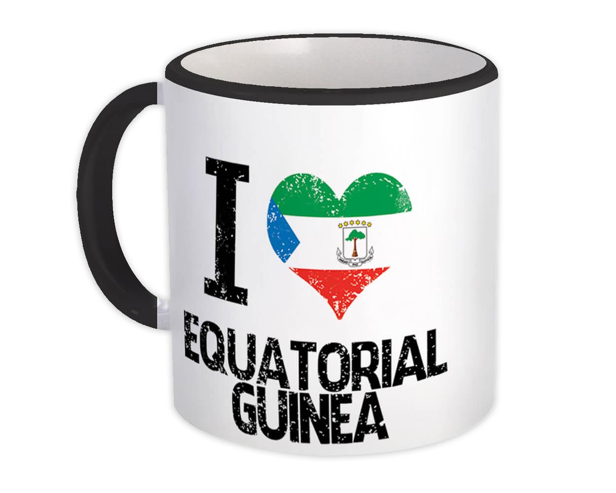 Gift Mug : I Love Equatorial Guinea Flag Country Guinean Expat