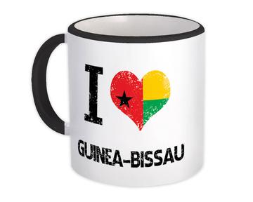 I Love Guinea-Bissau : Gift Mug Heart Flag Country Crest Expat