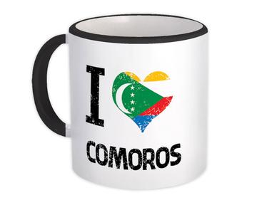 I Love Comoros : Gift Mug Heart Flag Country Crest Comoran Expat