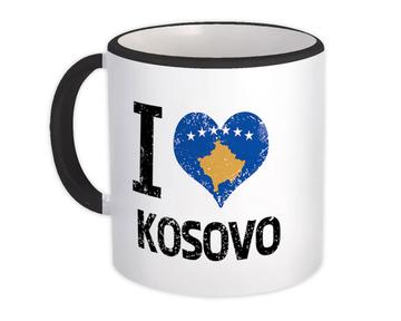 I Love Kosovo : Gift Mug Heart Flag Country Crest Kosovan Expat