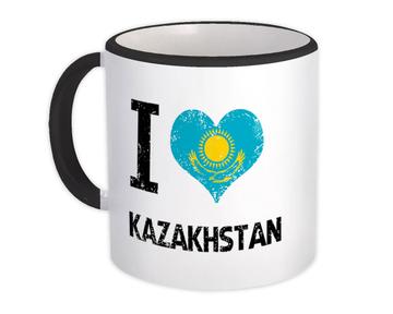 I Love Kazakhstan : Gift Mug Heart Flag Country Crest Kazakh Expat