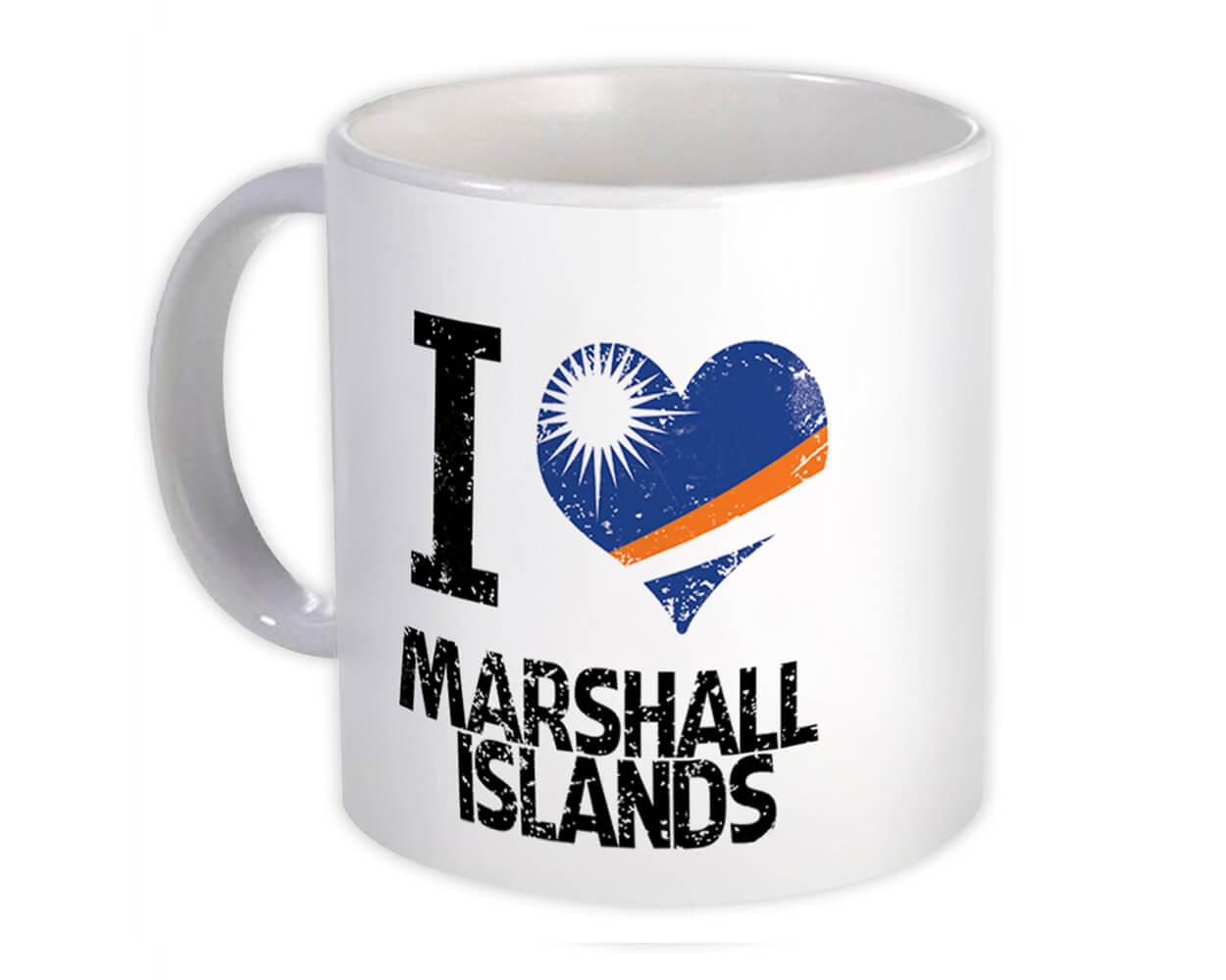 Gift Mug : I Love Marshall Islands Heart Flag Country Crest Marshallese Expat