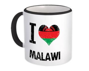 I Love Malawi : Gift Mug Heart Flag Country Crest Malawian Expat