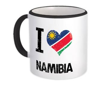 I Love Namibia : Gift Mug Heart Flag Country Crest Namibian Expat