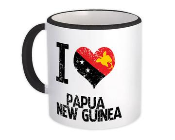 I Love Papua New Guinea : Gift Mug Heart Flag Country Crest Papua New Guinean