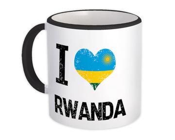I Love Rwanda : Gift Mug Heart Flag Country Crest Rwandan Expat