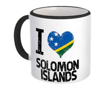 I Love Solomon Islands : Gift Mug Heart Flag Country Crest Solomon Islander