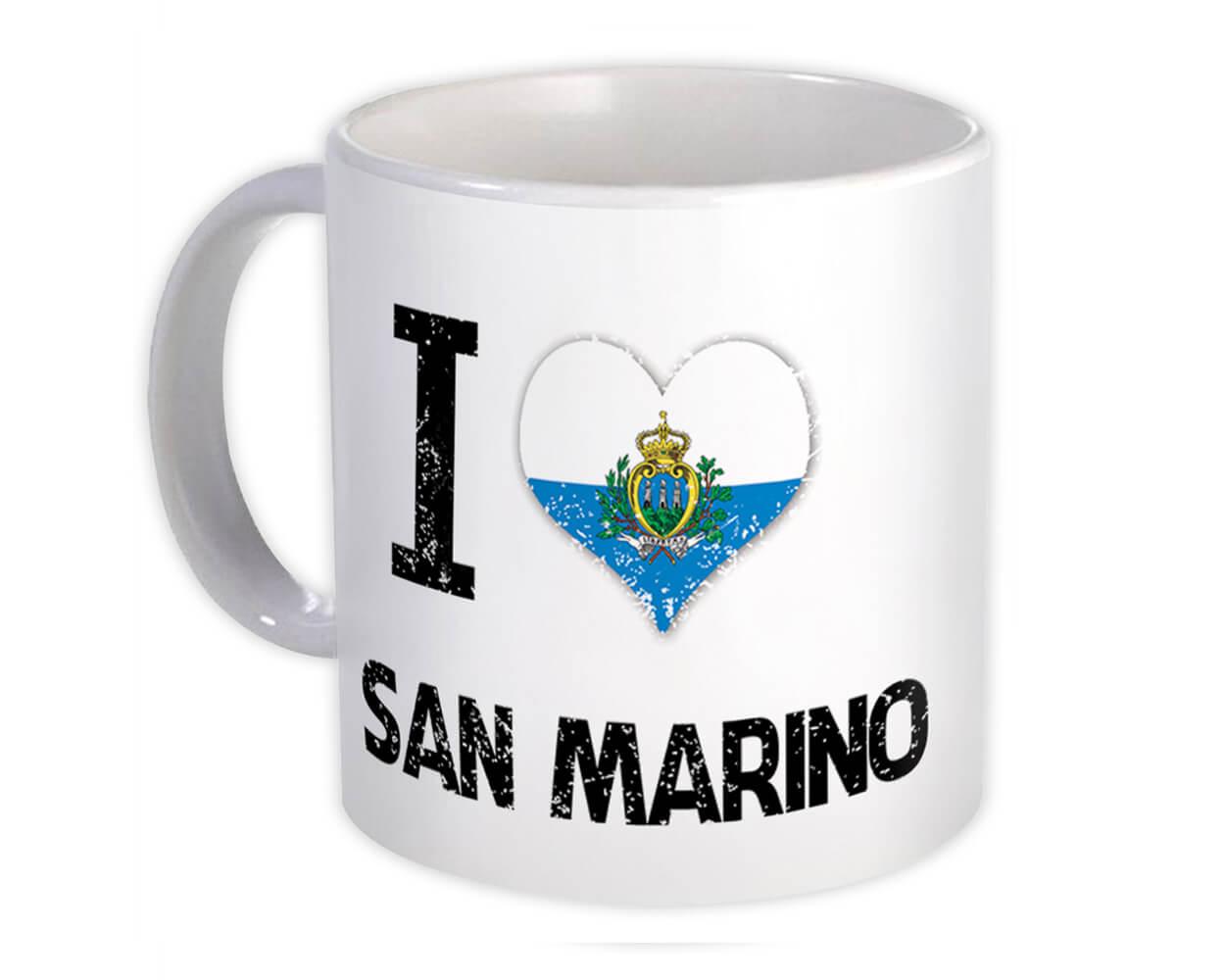 Gift Mug : I Love San Marino Heart Flag Country Crest Expat