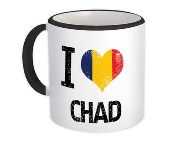 I Love Chad : Gift Mug Heart Flag Country Crest Chadian Expat