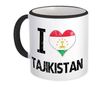 I Love Tajikistan : Gift Mug Heart Flag Country Crest Tajik Expat